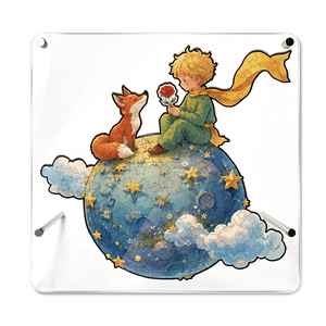 Floating Little Prince Puzzle Ornament With Frame 76 Pieces Irregular Wooden <b>Fairy</b> Tale Planet Jigsaw Puzzle For Youth - Product Image 1