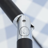 Parasol de jardin moderne Milan avec éclairage LED solaire, cadre en aluminium, pour cour, salle de sport, hôtel