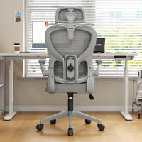 Chaise de bureau ergonomique pivotante et réglable en hauteur, confortable, en maille, chaise d'ordinateur pivotante