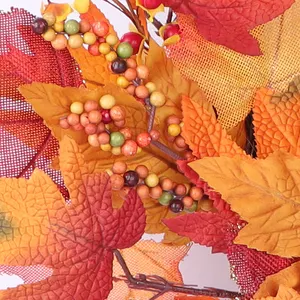 Toptan yapay hasat dekorasyon hasat çelenk sonbahar çelenk festivali için noel dekoru