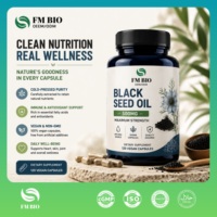 Capsules d'huile de nigelle non raffinée végétaliennes, 120 unités, soutien énergétique quotidien, bien-être, supplément à base de plantes, étiquette personnalisée OEM