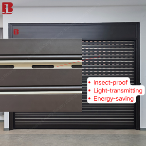 Porte de <span class=keywords><strong>garage</strong></span> en aluminium Bolang certifiée CE, à enroulement, avec moustiquaire dissimulée en acier inoxydable 304, contrôle personnalisé par application, connectée Wi-Fi, luxe - Product Image 4