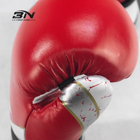 Gants de boxe pour enfants BN 6OZ Vente en gros Logo personnalisé Cuir PU Rouge Mini gants de boxe pour enfants