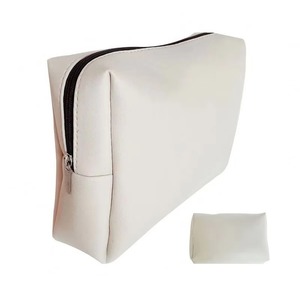 Estuche Profesional para Brochas de Maquillaje, Bolsa de Cosméticos de PU Blanca, Impermeable, para Viaje, para Mujer, de Fábrica con Certificación BSCI - Product Image 1