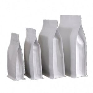 Sacs d'emballage en papier kraft blanc de bonne qualité avec placage en aluminium, pochettes verticales pour aliments, pack promotionnel - Product Image 3