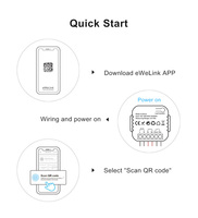 Compteur d'énergie intelligent Wi-Fi Ewelink 1 canal avec pince transformatrice de courant pour la surveillance de la puissance via l'application