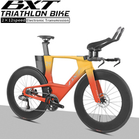 Cadre de vélo de triathlon en carbone BXT T1000, vélo de route en carbone TT, câblage interne, compatible avec L-TWOO ERX 2*12 vitesses