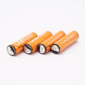 Venda quente de baterias recarregáveis USB de íon de lítio reutilizáveis tipo C porta de carregamento USB baterias AAA 1.5v 2200mWh célula NCA