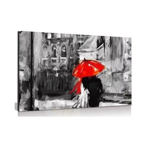 โมเดิร์นร่วมสมัยสีดําสีขาวสีแดงปารีสไอเฟลทาวเวอร์ภาพพิมพ์ตกแต่งบ้านผ้าใบผนังศิลปะโปสเตอร์พิมพ์ภาพวาด - Product Image 1