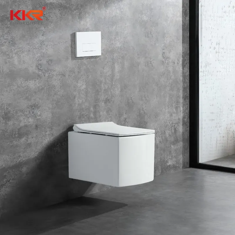 High end European standard ceramic two piece wall hung toilet from China