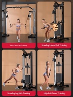 Machine de musculation à poulies croisées double réglable, système de poulies à portique pour usage domestique, entraînement complet du corps, exercices de pectoraux et d'épaules, usage intensif