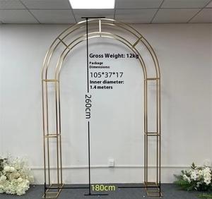 Arche de mariage carrée en métal personnalisée MTY – Cadre de toile de fond commercial durable et écologique pour lieux de mariage et banquets d'hôtel - Product Image 2