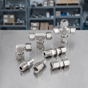 Raccords à double ferrule en acier inoxydable de qualité supérieure pour instruments, connecteurs de tubes pour applications industrielles hydrauliques, pneumatiques et de processus - Product Image 1