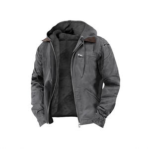 Nuova Giacca Bomber da Uomo 2026 Stile Europeo e Americano, Streetwear Casual Retrò con Cappuccio e Cerniera, Versatile e di Tendenza per Giovani - Product Image 3