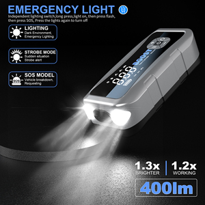 Démarreur de voiture 6000A avec gonfleur double cylindre, PD18W Type C, batterie externe LED pour la vente en gros et au détail aux professionnels automobiles - Product Image 5