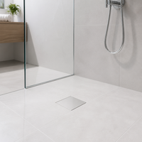 Drain de douche carré personnalisé OEM ODM de 6 pouces en acier inoxydable 304 avec sortie latérale horizontale personnalisée OEM ODM