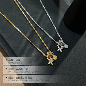 Collar de Plata de Ley S925 con Dije de Trébol de Cuatro Hojas y Cadena <span class=keywords><strong>Chopin</strong></span> para Mujer - Product Image 5