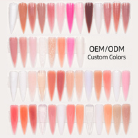 Gel de construction solide auto-nivelant anti-adhésif pour extension d'ongles, gel dur transparent pour extension d'ongles