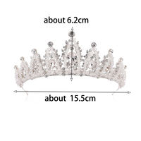 Nouvelles couronnes de concours de beauté en cristal de strass, grandes, en alliage, scintillantes, vignes de mariée, diadème, accessoires de mariage exquis en perles, vente en gros