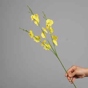 Fleur Artificielle Orchidée Dansante Jaune 3 Branches 5 Branches Plante Entière Décoration Intérieure Bouquet Fleur Artificielle Ornement - Product Image 2