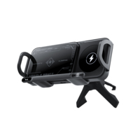 Chargeur de voiture électrique sans fil intelligent Funxim Y5 à commande d'une seule main, serrage automatique, rotation à 360°, port Type-C QC3.0, charge 15W