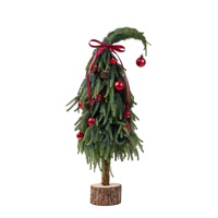 Nouvel arbre de Noël d'intérieur Amazon en PE à tronc courbé, décorations DIY, ornements de bureau épaissis, arbre miniature réaliste