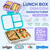 Boîte à lunch AOHEA personnalisée, portable, anti-fuite, avec couvercle en Tritan, boîte à lunch en acier inoxydable 304, loncheras, boîtes à lunch bento pour enfants