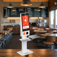 Kiosque de paiement interactif en libre-service de 23.8 pouces, SDK de machine de commande automatique à écran tactile activé pour le restaurant intérieur