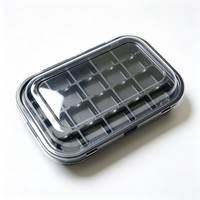 Boîte à compartiments multiples en PET de qualité alimentaire avec couvercle, taille et épaisseur personnalisées, séparateur alimentaire, conteneur d'emballage en plastique