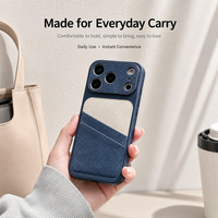 Étui de protection 360° de luxe 2-en-1 en cuir avec fentes pour cartes et support pour S23-S26 Ultra