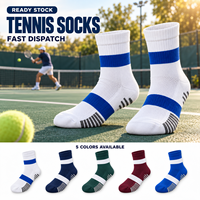 Chaussettes de tennis en gros pour équipes, chaussettes athlétiques montantes avec amorti de semelle, chaussettes de sport professionnelles