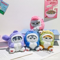 Porte-clés en peluche chaton, chat, requin, chat kawaii, animaux en peluche, petits chats, breloque de sac