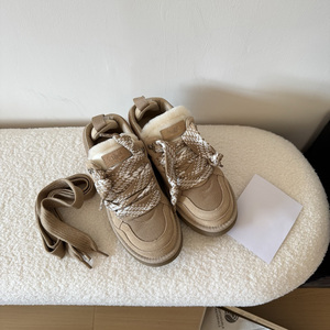 Stivali da neve invernali in vera <span class=keywords><strong>lana</strong></span> con lacci MEL Design 2026 - Articoli caldi e antiscivolo in pelle di pecora, all'ingrosso - Product Image 4