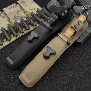 มีด ER MK2.1 แบบปรับแต่งได้ มีด战术คุณภาพสูง ใบมีดเหล็กกล้าไร้สนิมแบบตายตัว ด้ามจับ G10 DIY OEM ปลอกมีดยางสำหรับมีด - Product Image 5