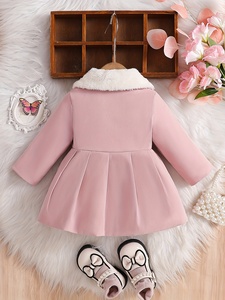 Lässige, einreihige, atmungsaktive Fleecejacke mit Schleife für Babymädchen aus 100 % Polyester - Product Image 2