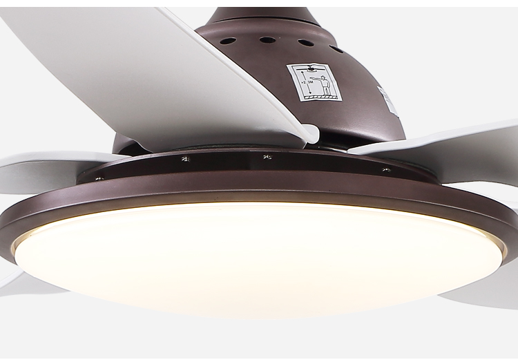 Breeze.Lux New listing decorative ceiling fan lights nature wind 5 blades remote control ceiling fan