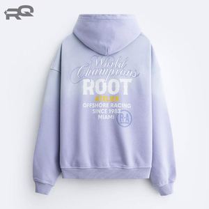 Sweat à capuche personnalisé pour homme, style américain, tendance, épais, simple, polyvalent, lavable, 100 % coton, imprimé, coupe ample - Product Image 4