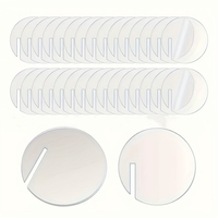 Lot de 50 marqueurs de verres en acrylique, étiquettes de bordure pour verres, accessoires de vin DIY, pour mariages et anniversaires, sans plumes, sans alimentation électrique, UV