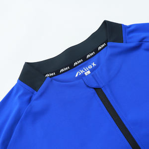 Akilex, venta al por mayor, chándal de entrenamiento para gimnasio, chándal <span class=keywords><strong>Boohoo</strong></span> ajustado deportivo con logotipo personalizado y cremallera para hombre a rayas - Product Image 4