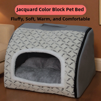 Coussin pour animaux de compagnie en flanelle douce et respirante pour l'hiver, en forme de beignet, pour cage à chien, intérieur, pour chat et chien, confortable, non amovible