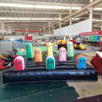 Jeu de lancer d'anneaux gonflable en PVC personnalisé pour adultes et enfants, portable, pour le team building, garantie 3 ans