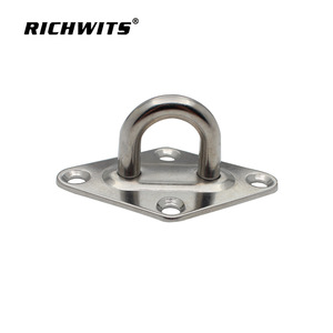 RICHWITS แผ่นยึดสแตนเลสแบบมีรูร้อยสาย 4 ขนาด อุปกรณ์ฮาร์ดแวร์ทางทะเล สำหรับยึดติดกับเรือใบและอุปกรณ์เสริม - Product Image 3