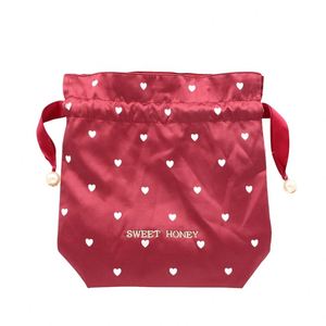 Bolsa de Regalo Navideña de Satén Rojo Suave con Logotipo Personalizado, Bolsa con Cordón para Pelucas, Paquetes, Bolsos, Bufandas, Almohadas - Product Image 3