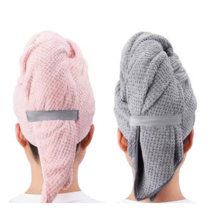 Toalla Turbante de Microfibra Gruesa Tipo Gofre con Logo Personalizado para Secado Rápido del Cabello para Spa y Salón - Product Image 6