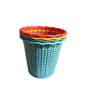 Poubelle perforée en plastique de 4 L et moins, cylindrique, ouverte, pour l'intérieur et l'extérieur, pour la maison, la salle de bain, la chambre à coucher, le salon - Product Image 5