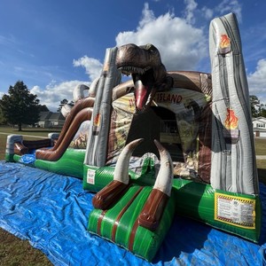 Castillo Inflable de Dinosaurios, Castillo Inflable con Tobogán, Castillo Inflable Pequeño, Combo de Brincolín Inflable - Product Image 5