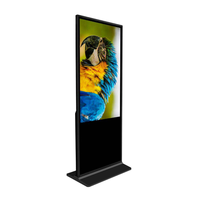 Monitor de Señalización Digital CH 4K de 55 Pulgadas con Soporte de Pie, Pantalla Táctil, para Tiendas Minoristas, Centros Comerciales, Publicidad Vertical, Educación