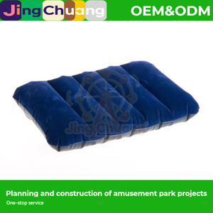 68672 Coussin gonflable carré bleu floqué, coussin de sieste, coussin de dossier, en PVC, vente en gros - Product Image 2