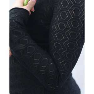 Maglione da Donna con Collo Tondo in Lana e Pizzo Diamantato, Lavabile in Lavatrice, Elegante e Resistente - Product Image 3