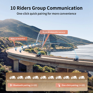 FODSPORTS FX8 Pro motocicleta intercomunicador Bluetooth casco auriculares motocicleta 2000M Moto grupo impermeable interfono 10 pilotos - Product Image 4